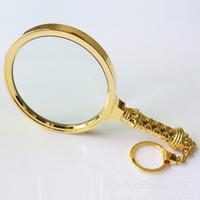5x90mm Tüm Metal Altın Renkli, Hediye Büyüteç,optik Lensler Ile çinko Alaşım Metal çerçeve
