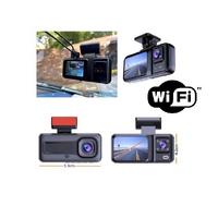 Araç Kamerası - 3 Kameralı Wifi Ön , İç ve Arka Full HD DVR Araç İçi Ekranlı Kamera