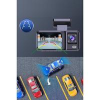 Araç Kamerası - 3 Kameralı Wifi Ön , İç ve Arka Full HD DVR Araç İçi Ekranlı Kamera