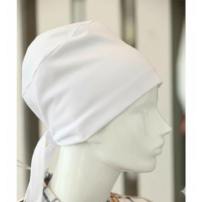 Bağlamalı Tesettür Bone - Bağlamalı Bandana Beyaz