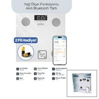 BASKÜL BEYAZ YAĞ ÖLÇER AKILLI BLUETOOTH CAM BASKÜL