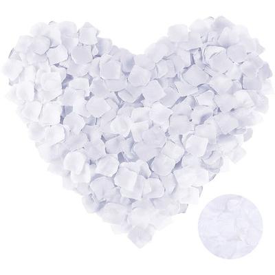 Beyaz Renk Gül Yaprağı Şekilli Konfeti 10 Paket 1000 Adet