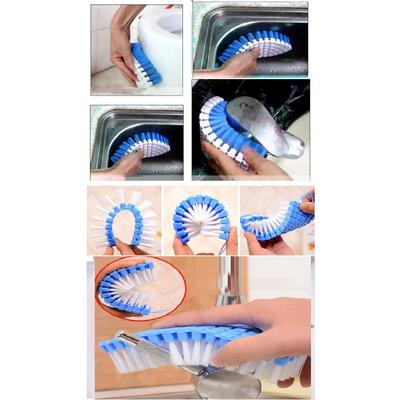 Bükülebilir  Esnek Kenar Köşe Lavabo Temizleme Fırçası Banyo Mutfak Fırçası