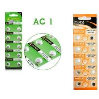 Buton Pil - Saat Lazer Hesap Makinesi Pili 10lu Paket AG1 LR621/LR60 1.55V
