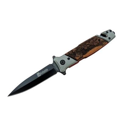 Columbia FST 1112 Kurtarma Kamp Çakı 21 cm - Yarı Otomatik, İp Kesmeli, Cam Perçinli