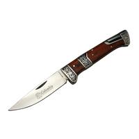 Columbia MB3936A Kahverengi Av / Kamp Çakısı 20cm- Manuel, İşlemeli, Kemerlikli, Ahşap Sap