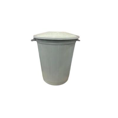 Çöp Kovası 50 Lt Çöp Kovası Kapaklı Büyük Boy Çöp Bidonu Dayanıklı Çöp Kovası - Gri