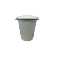 Çöp Kovası 70 Lt Çöp Kovası Kapaklı Büyük Boy Çöp Bidonu Dayanıklı Çöp Kovası - Gri