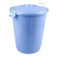 Çöp Kovası 70 Lt Plastik Çöp Kovası Kapaklı Büyük Boy Çöp Bidonu Dayanıklı Çöp Kovası - Mavi