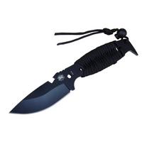 DPX Gear Assault 0238BK Kamp Bıçağı 22,5 cm - Siyah, Metal &amp; İpli Sap
