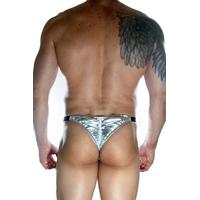 Erkek Arkası Büzgülü Gümüş Brazillian Slip