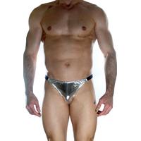 Erkek Arkası Büzgülü Gümüş Brazillian Slip