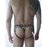 Erkek Renkli Desenli Fantezi Jockstrap