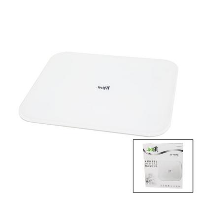GİZLİ EKRAN -SOFT BEYAZ CAM ZEMİN DİJİTAL BASKÜL TERAZİ 180KG SENSÖR -LED EKRAN -ODA℃ TF-1070