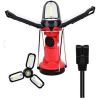 Polizei P-8801 ŞARJLI KATLANABİLİR 3XCOB LED+ 3W LED ÇOK FONKSİYONLU KAMP FENERİ