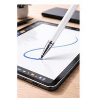 Redmi Note 11 E Uyumlu Dokunmatik Stylus Kalem Disk Uçlu Hassas Beyaz Tablet Telefon Çizim Kalemi