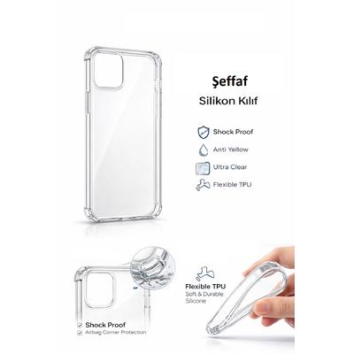 Samsung Galaxy A34 Uyumlu Şeffaf Silikon Telefon Kılıfı Esnek Darbe Koruyucu