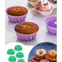 Silikon Göbekli Muffin CupCake Kalıbı - Sürekli Kullanım Muffin Kek Kalıbı 6 ADET