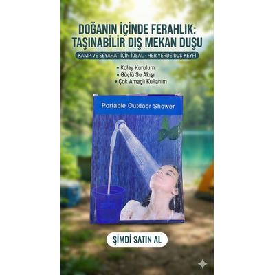 Taşınabilir Şarjlı Seyyar Duş Seti ( Pompa - Hortum - Duş Başlığı )