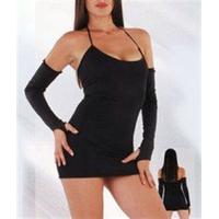 Terry Pau TP060828 Eldivenli Mini Elbise