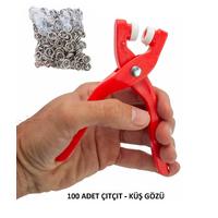 Yuvarlak Halkalı Kuş Gözü Pensesi 9.5 Mm - Bebek Elbise Çıtçıt Montaj Seti 100Lü